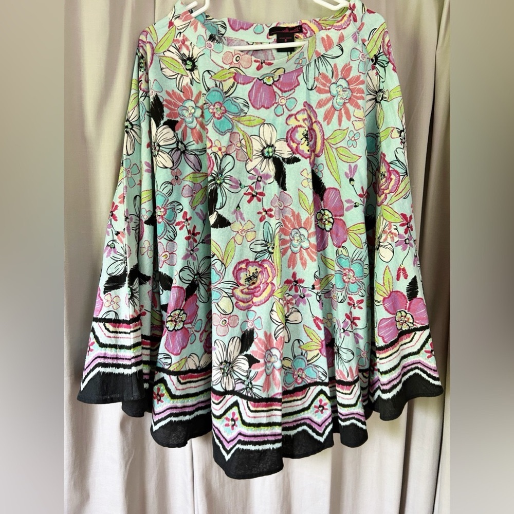 Willi Smith floral full skirt NWOT